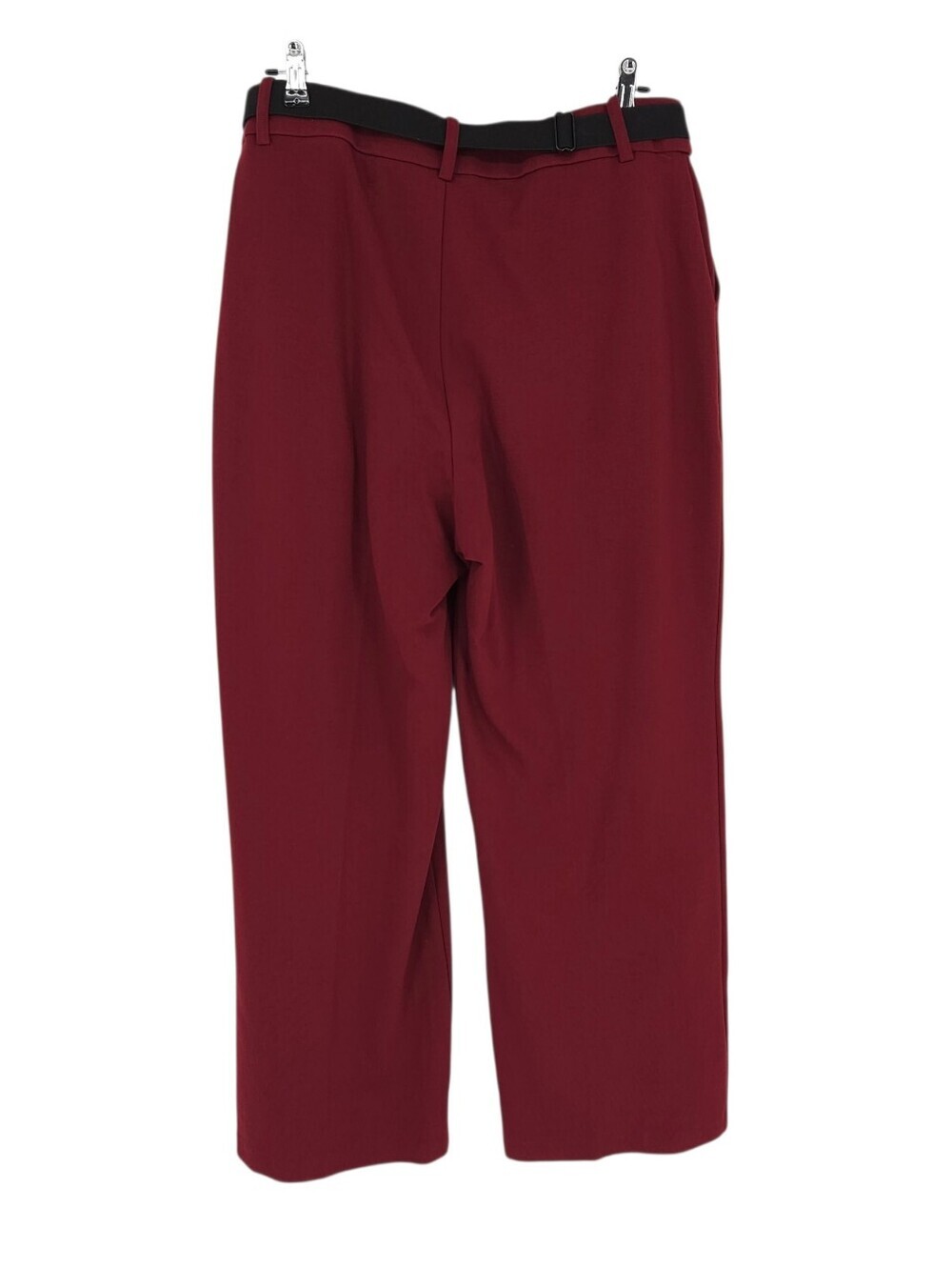 Lane Bryant Wide Leg Dress Pants Wine Red Pull On High Rise Ponte Knit 14 16 - Picture 3 of 7